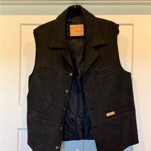Men's Black Wool Vest